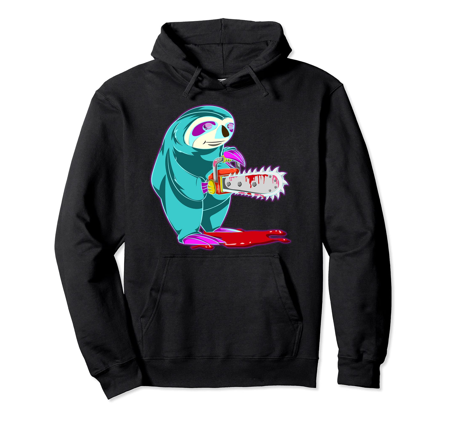 80S Vaporwave Aesthetic Lazy Animal Hoodie - Custom Art Print for Adults