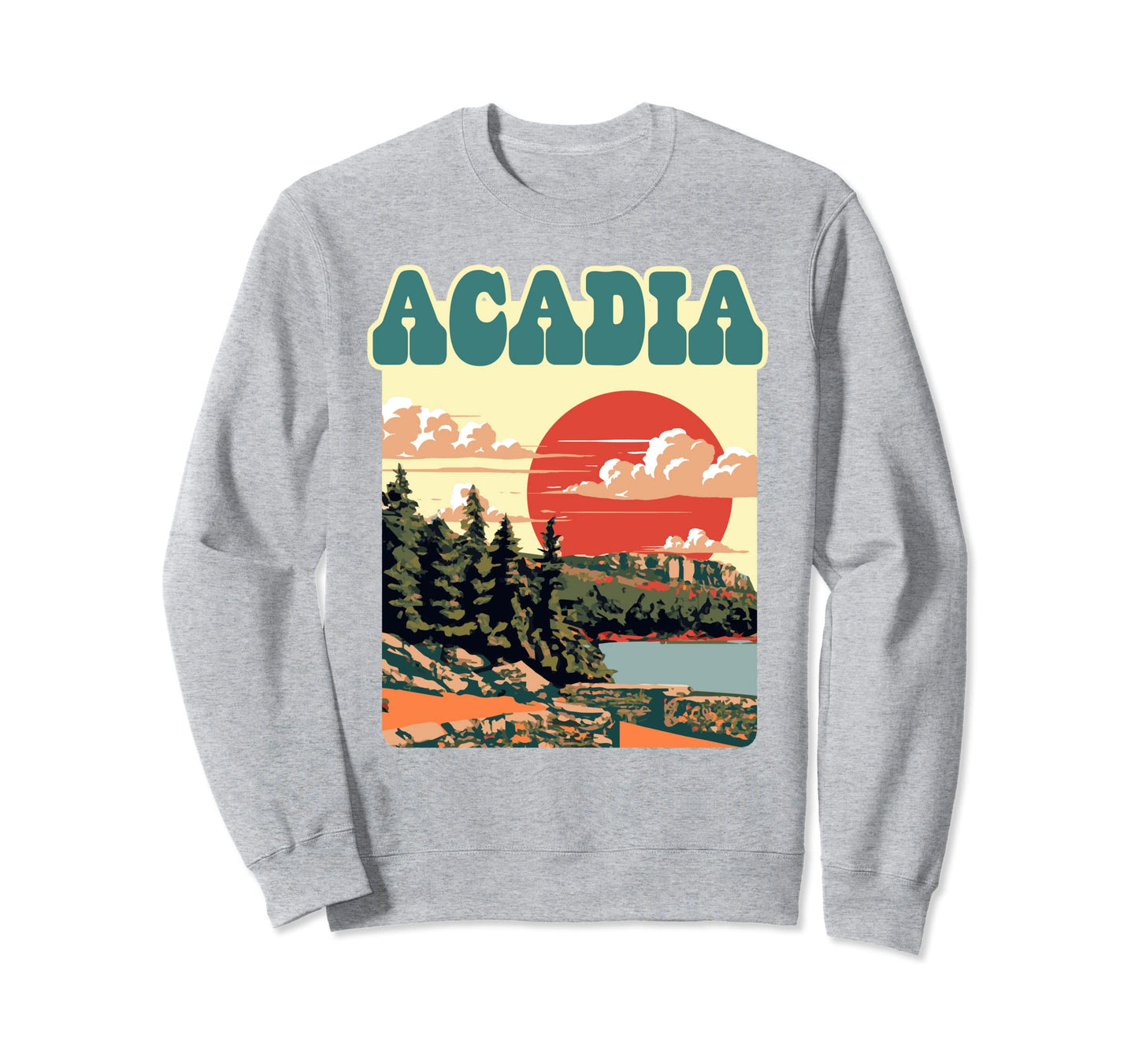 Acadia National Park Maine Parks Sweatshirt - Unique Graphic Unisex