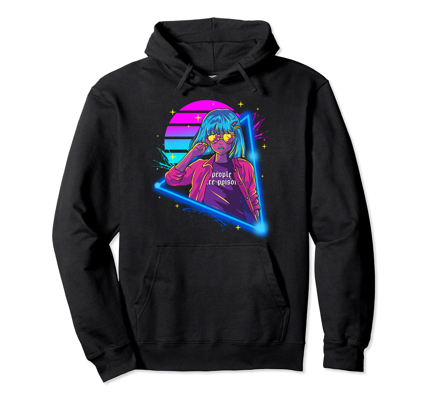 Aesthetic Japanese Vaporwave People Hoodie - Aesthetic Graphic Men Women