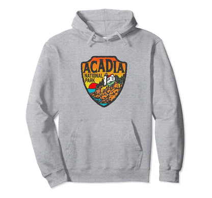 Acadia National Park Maine Lighthouse Hoodie - Graphic Print Men Women