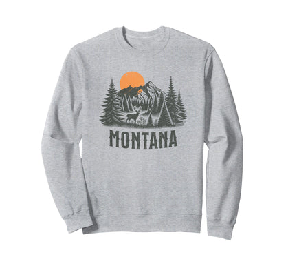 Montana Vacation Glacier National Sweatshirt - Custom Art Print for Adults