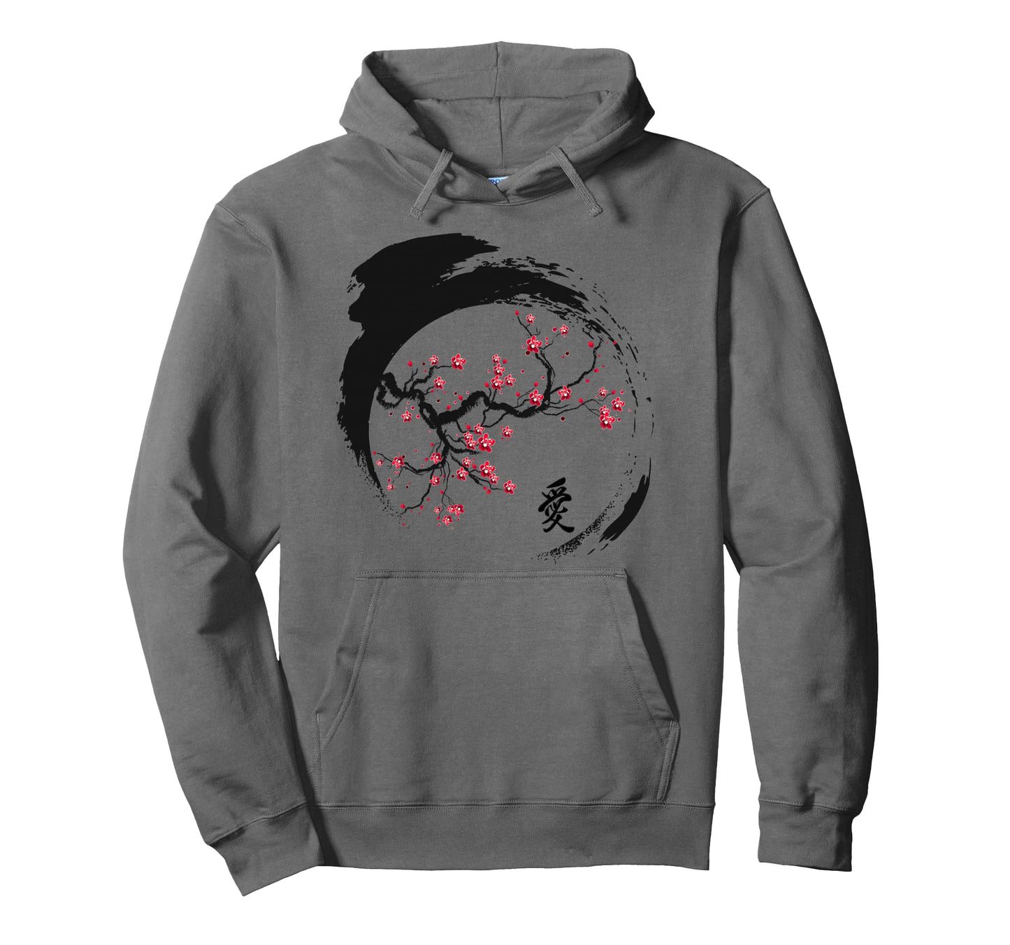 Japanese Cherry Blossom Grunge Vaporwave Hoodie - Novelty Apparel Unisex