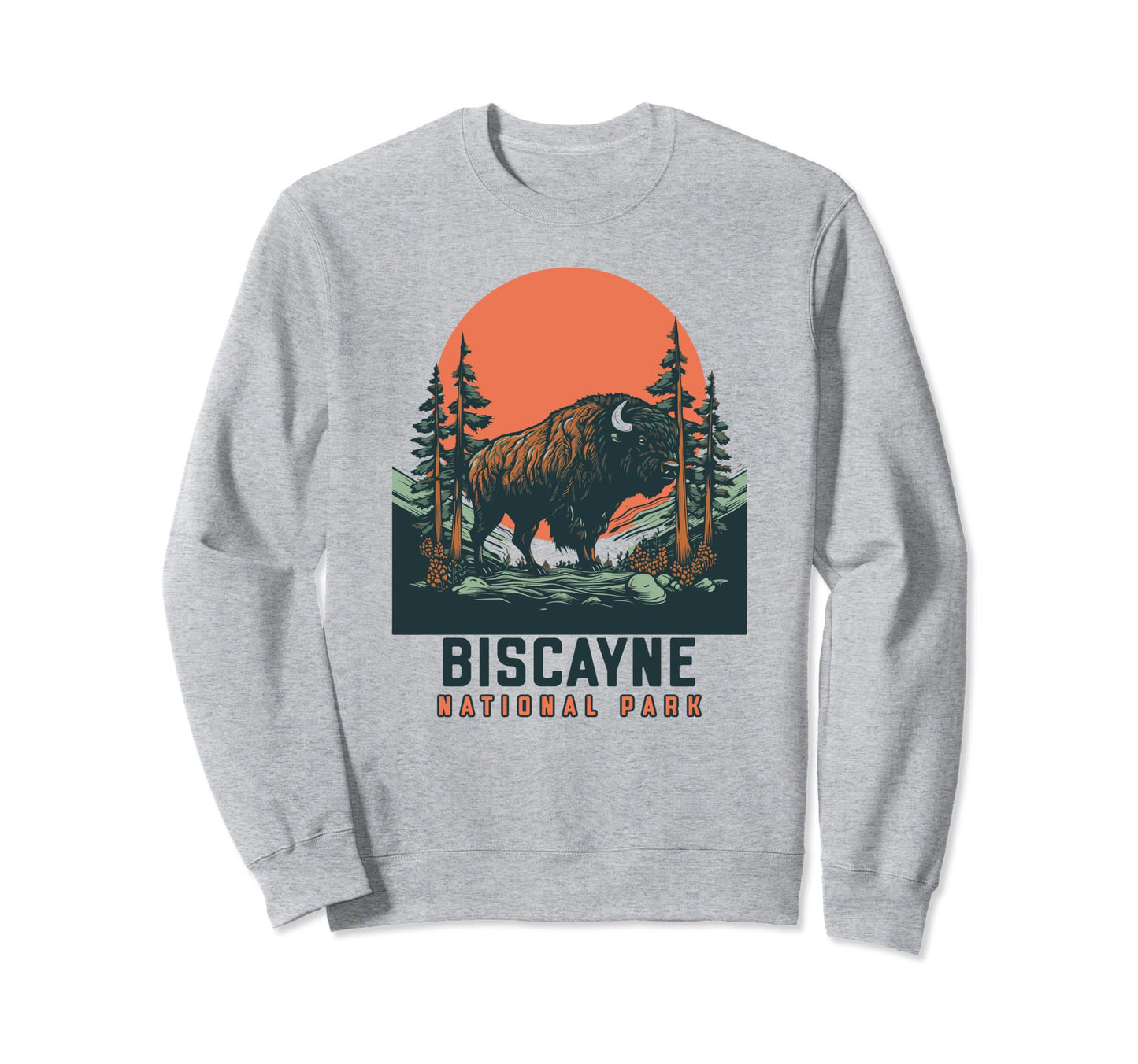 Biscayne National Park Bison Sweatshirt - Casual Everyday Wear Unisex