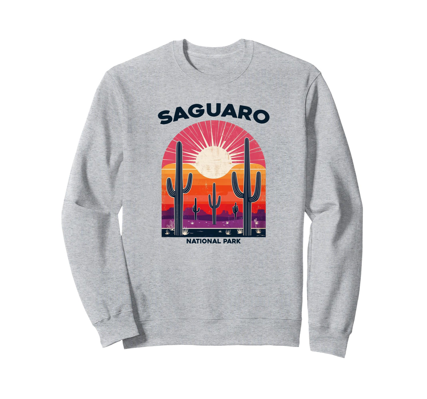 Saguaro National Park Sunset Sweatshirt - Streetwear Style for Adults