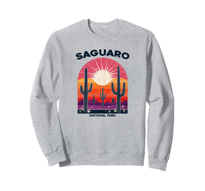 Saguaro National Park Sunset Sweatshirt - Streetwear Style for Adults