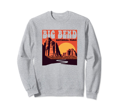 Big Bend Texas National Park Sweatshirt - Minimalist Print Unisex