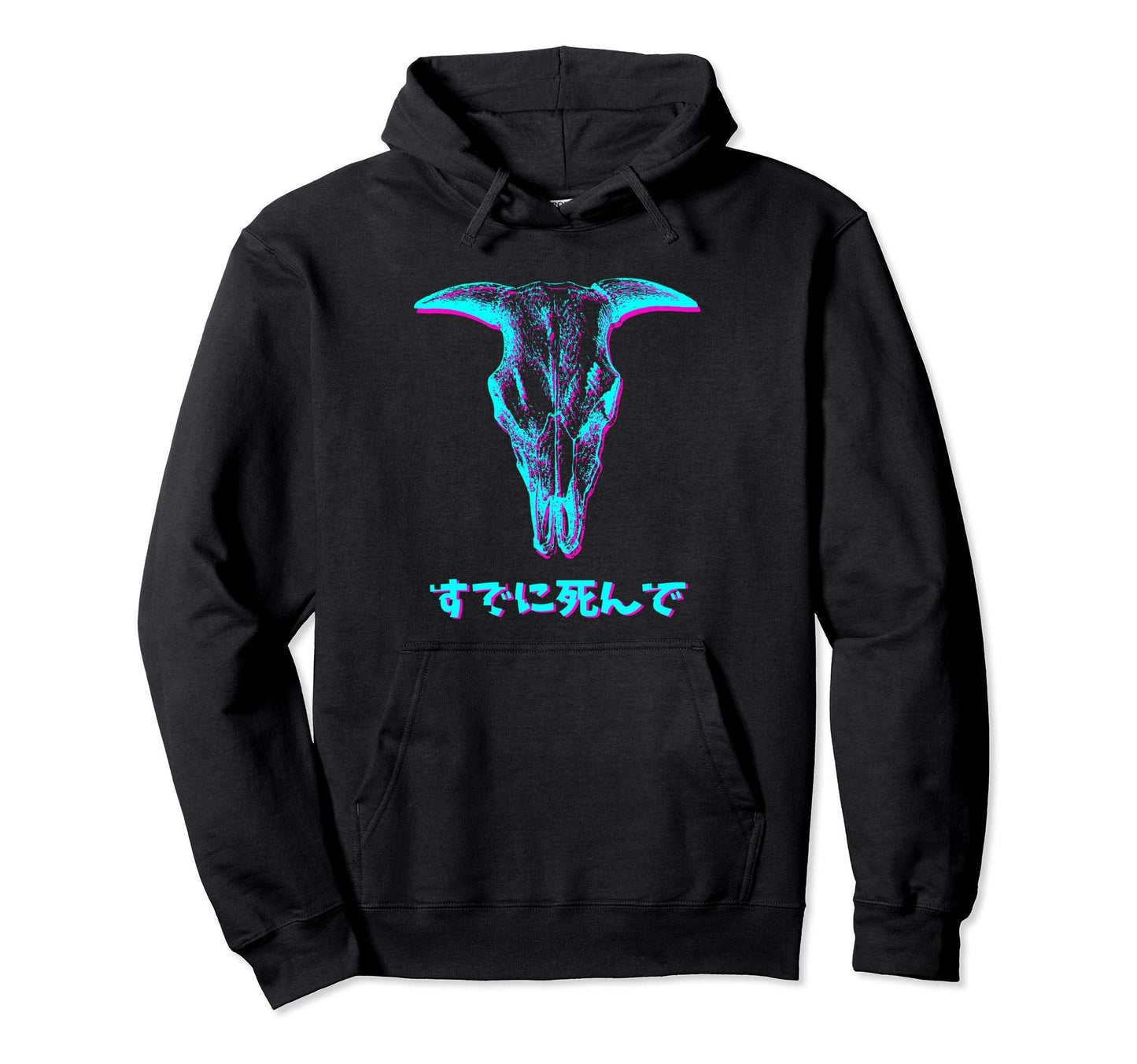 Vaporwave Aesthetic Bull Skull Lover Hoodie - Streetwear Style Men Women
