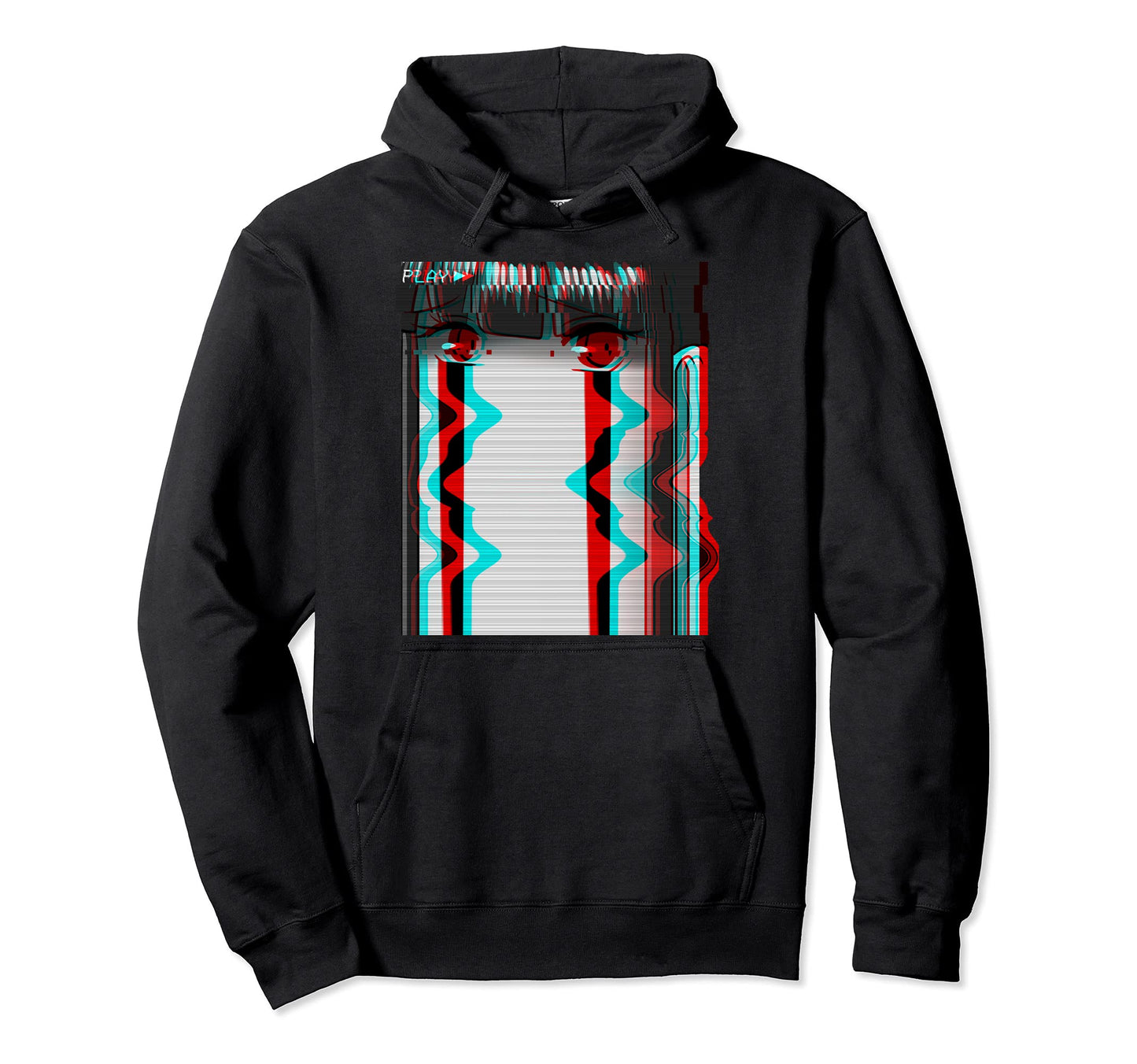 Sad Anime Eboy Egirl Otaku Harajuku Hoodie - Custom Art Print for Adults