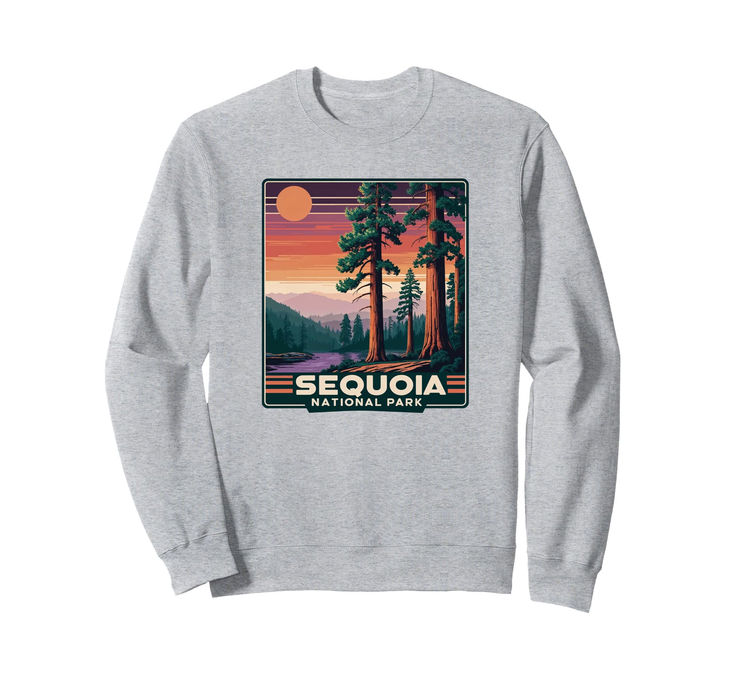 Sequoia National Park Sunset Sweatshirt - Minimalist Print Men Women