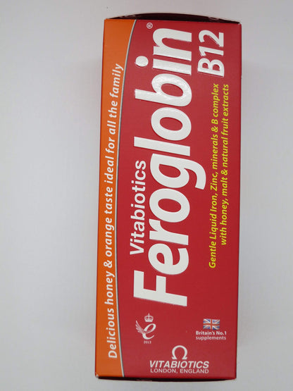 Vitabiotics Feroglobin Liquid Iron Supplement for Children and Adults - 6.76 fl oz