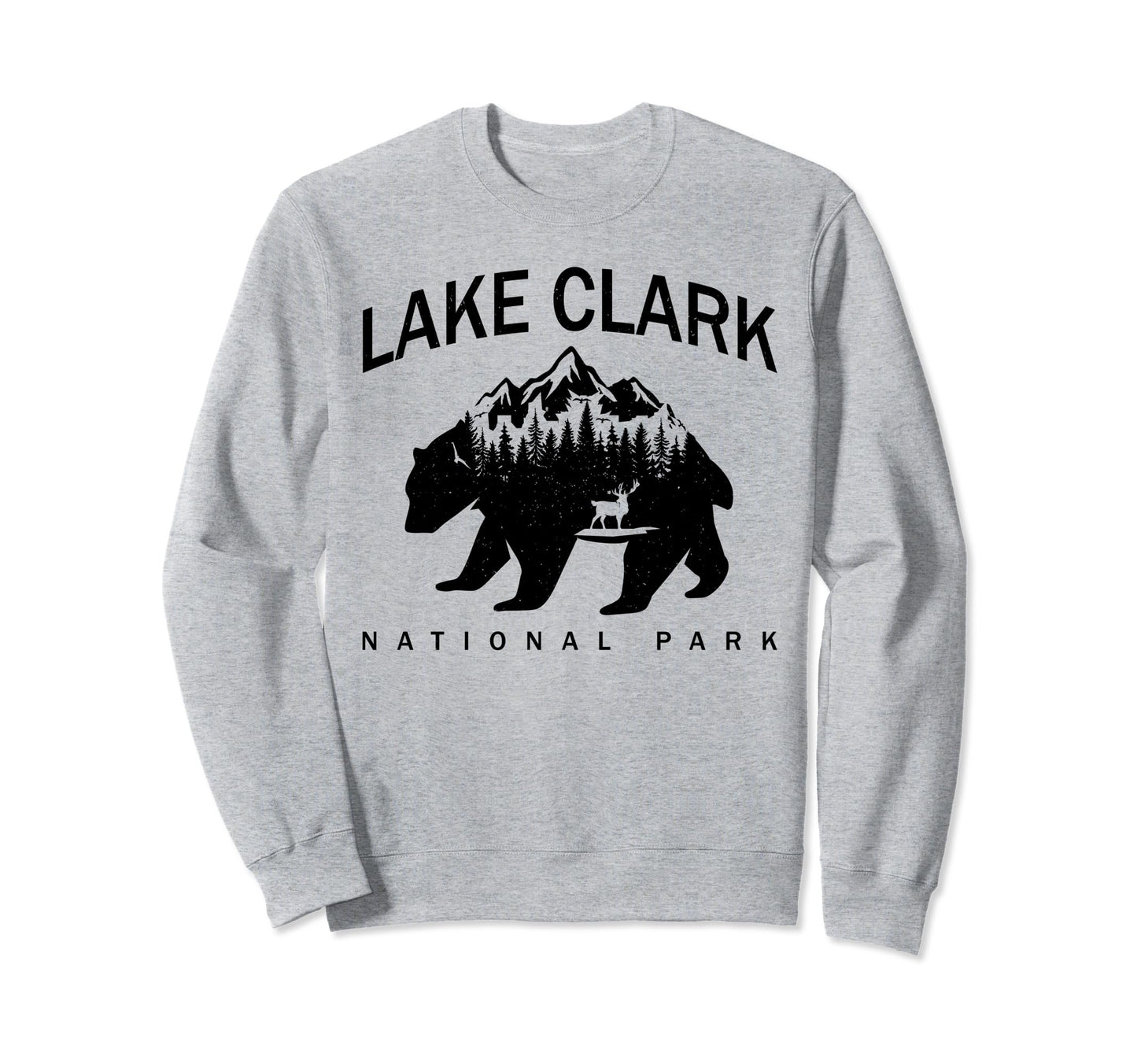Lake Clark National Park Bear Sweatshirt - Trendy Graphic for Adults