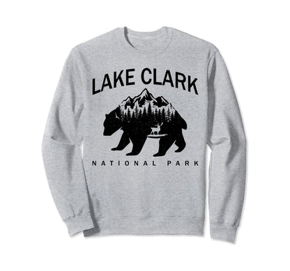 Lake Clark National Park Bear Sweatshirt - Trendy Graphic for Adults