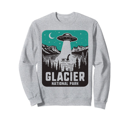 Glacier National Park Montana Ufo Sweatshirt - Casual Everyday Wear Unisex