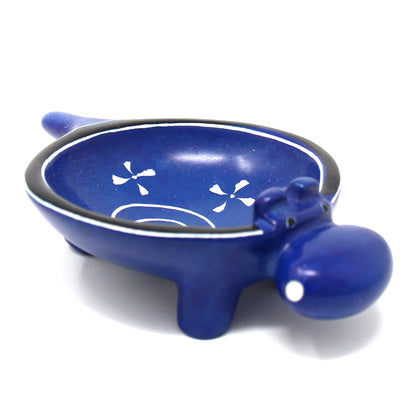 Green Soapstone Hippo Bowl