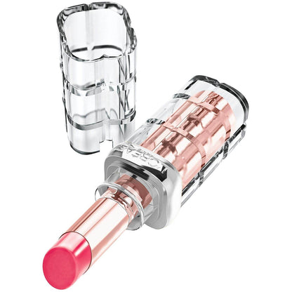 L'Oreal Paris Makeup Colour Riche Plump and Shine Lipstick, for Glossy, Radiant, Visibly Fuller Lips with an All-Day Moisturized Feel, 104 Guava Plump, 0.1 oz.