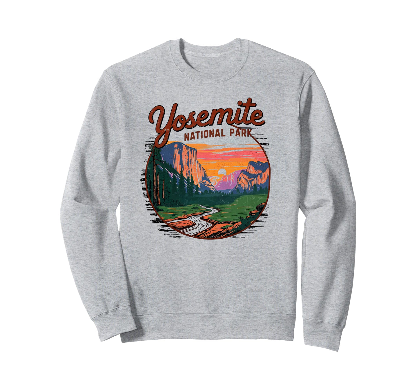 Yosemite National Park Sunset Sweatshirt - Streetwear Style for Adults