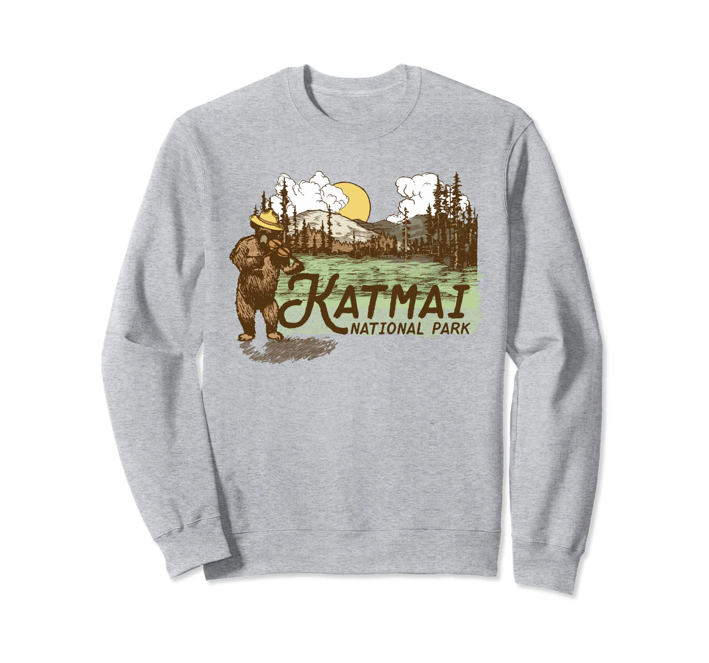 Katmai National Park Alaska Sweatshirt - Casual Everyday Wear for Adults