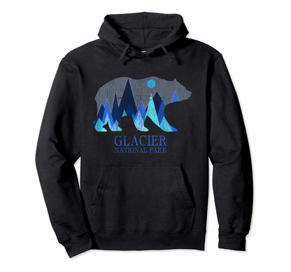 Glacier Grizzly Bear National Park Gift Hoodie - Graphic Print Men Women