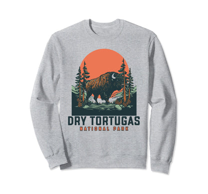 Dry Tortugas National Park Bison Sweatshirt - Fun Novelty Design Unisex