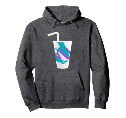 90S Soda Cup Vaporwave Aesthetic Paper Hoodie - Custom Art Print Unisex
