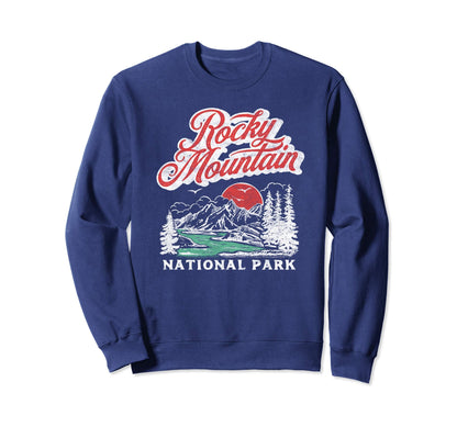 Rocky Mountain National Park 80S Sweatshirt - Minimalist Print Men Women