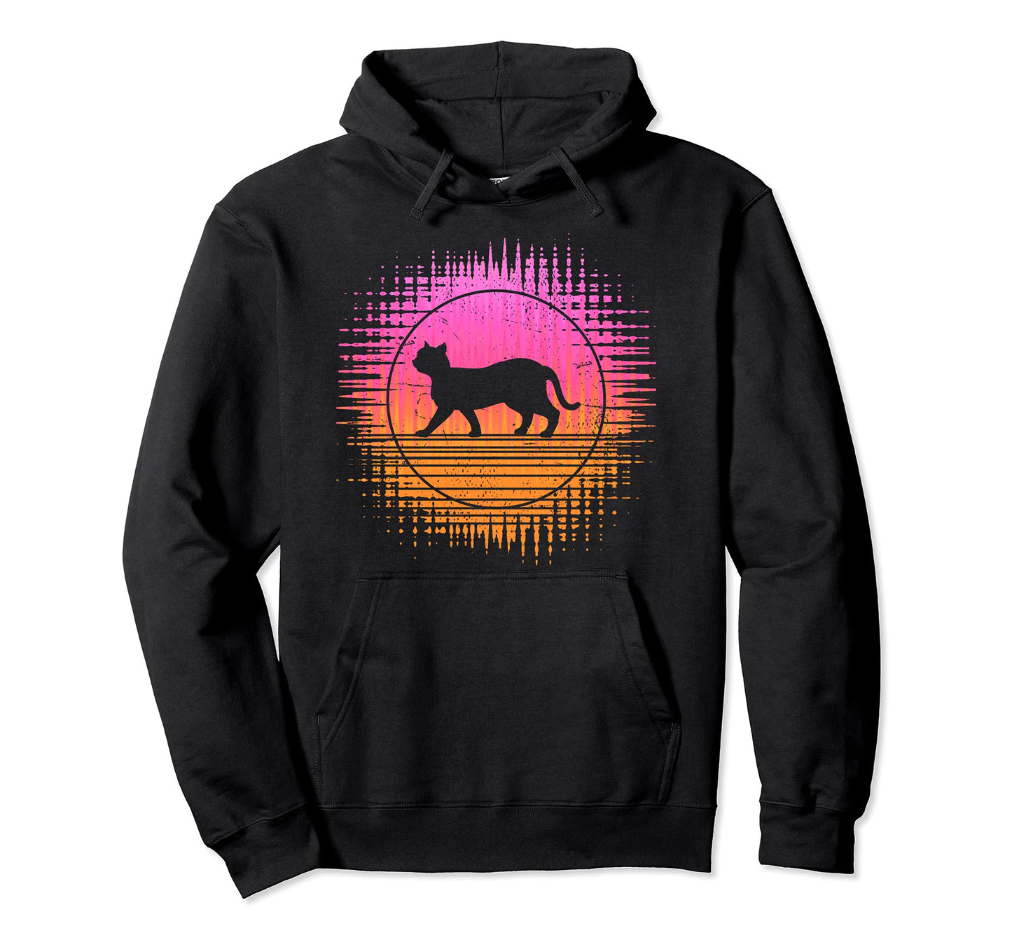Vaporwave Aesthetic Animal Cat Owner 90S Art Hoodie - Graphic Print Unisex