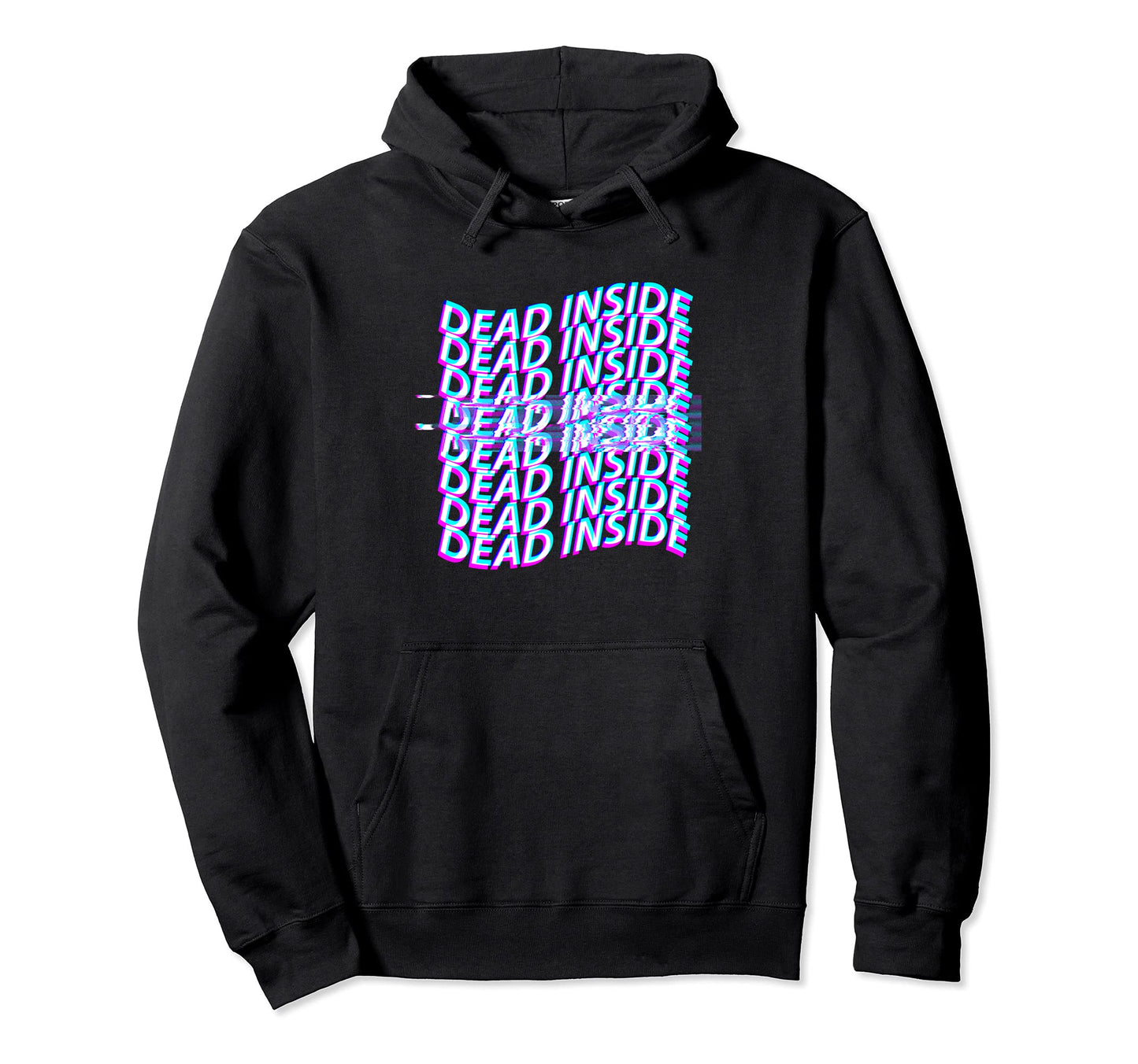 Dead Inside Vaporwave Aesthetic Goth Hoodie - Novelty Apparel for Adults