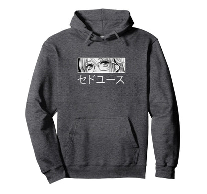 Anime Grunge Glasses Emo Pastel Hoodie - Aesthetic Graphic Men Women