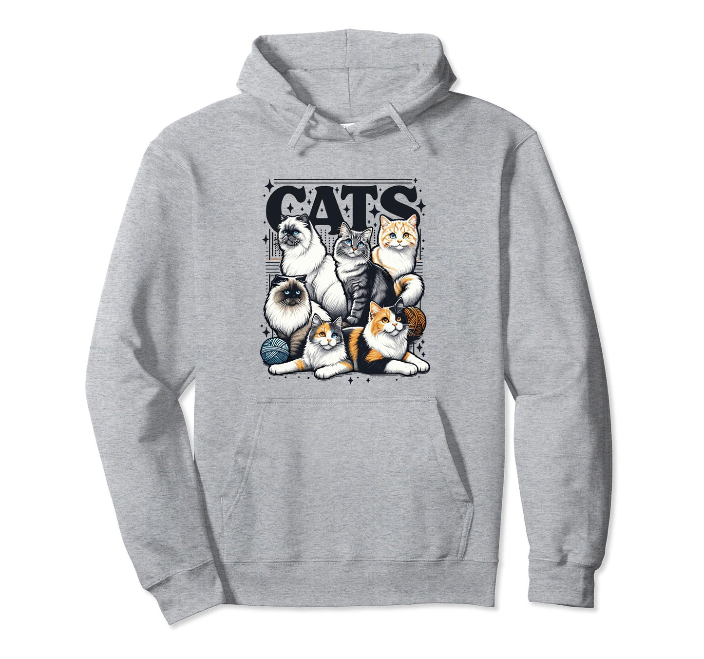 Cat Bootleg Grunge 90S Hoodie - Graphic Print Men Women
