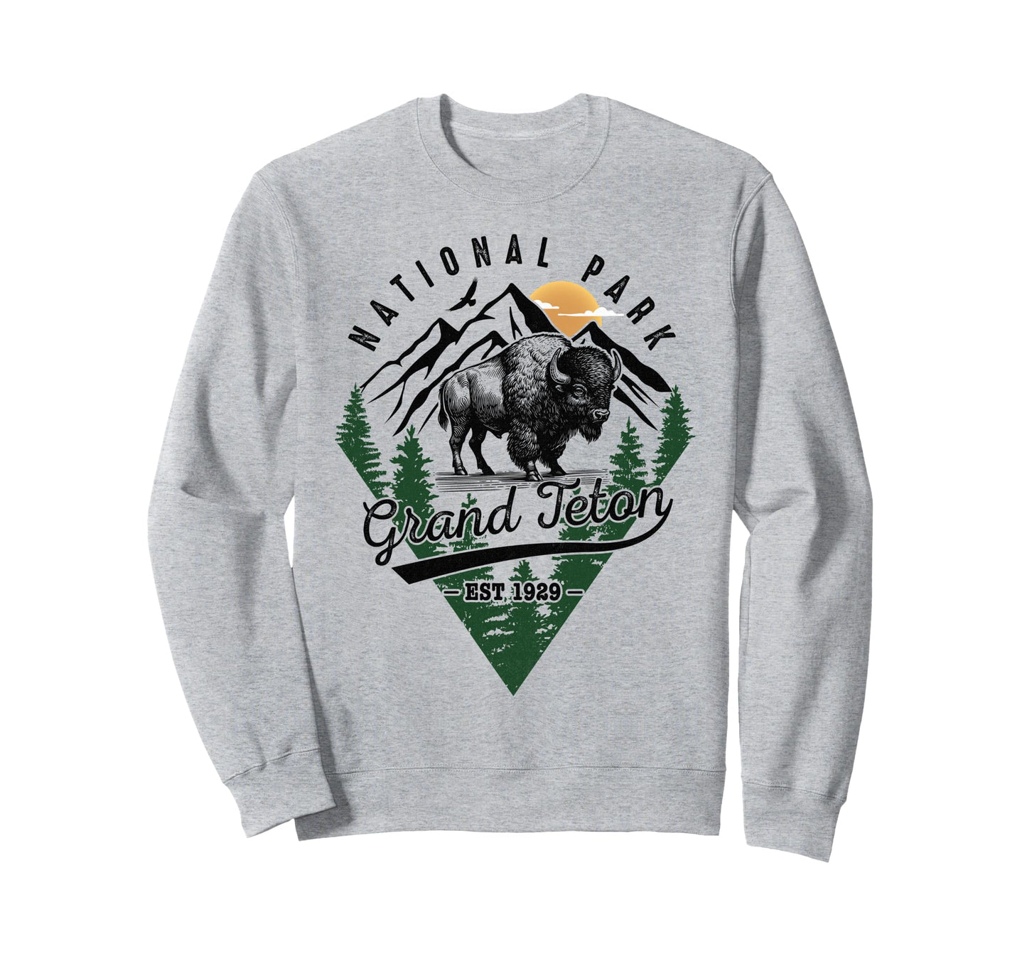 Hiking Grand Teton National Park Sweatshirt - Aesthetic Graphic for Adults