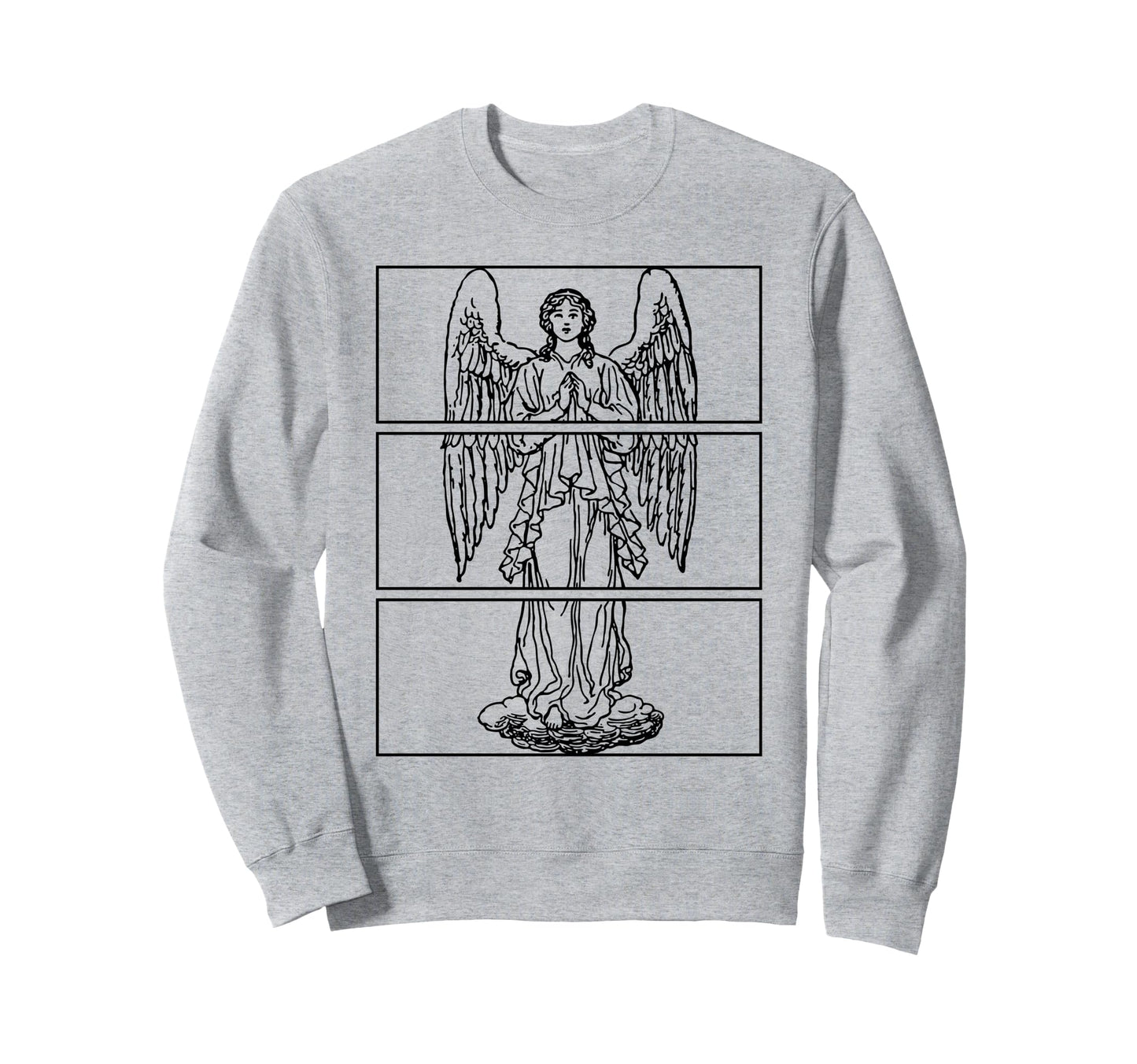 Soft Grunge Angel Wings Goth Aesthetic Sweatshirt - Graphic Print Unisex