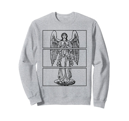 Soft Grunge Angel Wings Goth Aesthetic Sweatshirt - Graphic Print Unisex