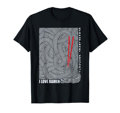 Japanese Ramen Noodle Harajuku T-Shirt - Graphic Print for Adults