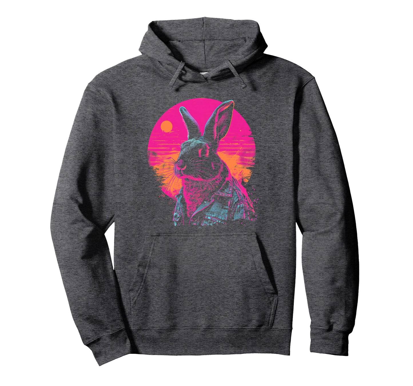 Rabbit Bunny Vaporwave Aesthetic Hoodie - Custom Art Print for Adults