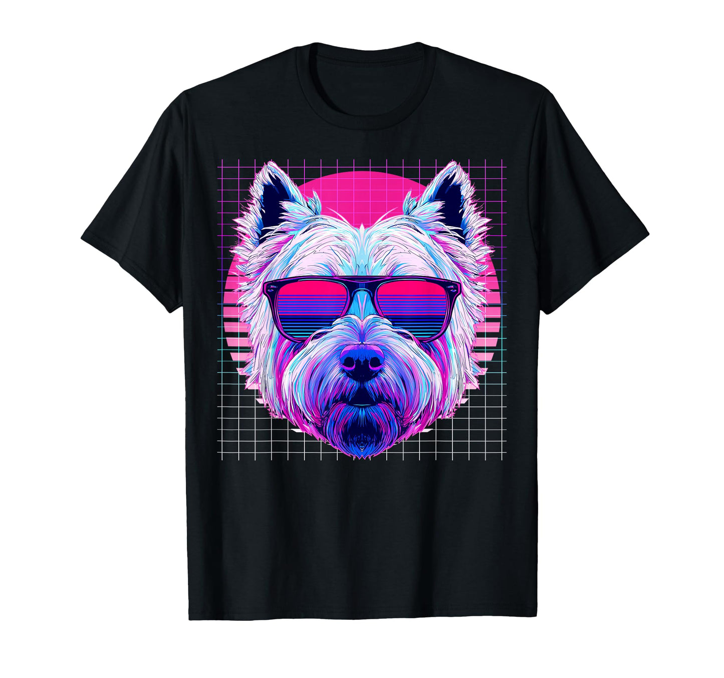 West Highland Terrier Sunglasses Dog T-Shirt - Custom Art Print Men Women
