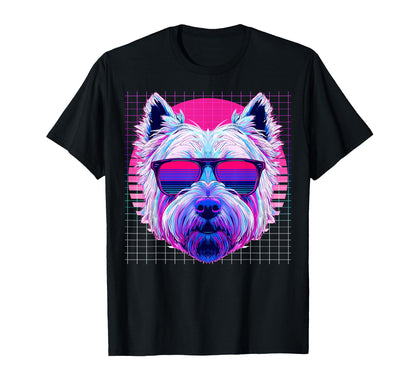 West Highland Terrier Sunglasses Dog T-Shirt - Custom Art Print Men Women