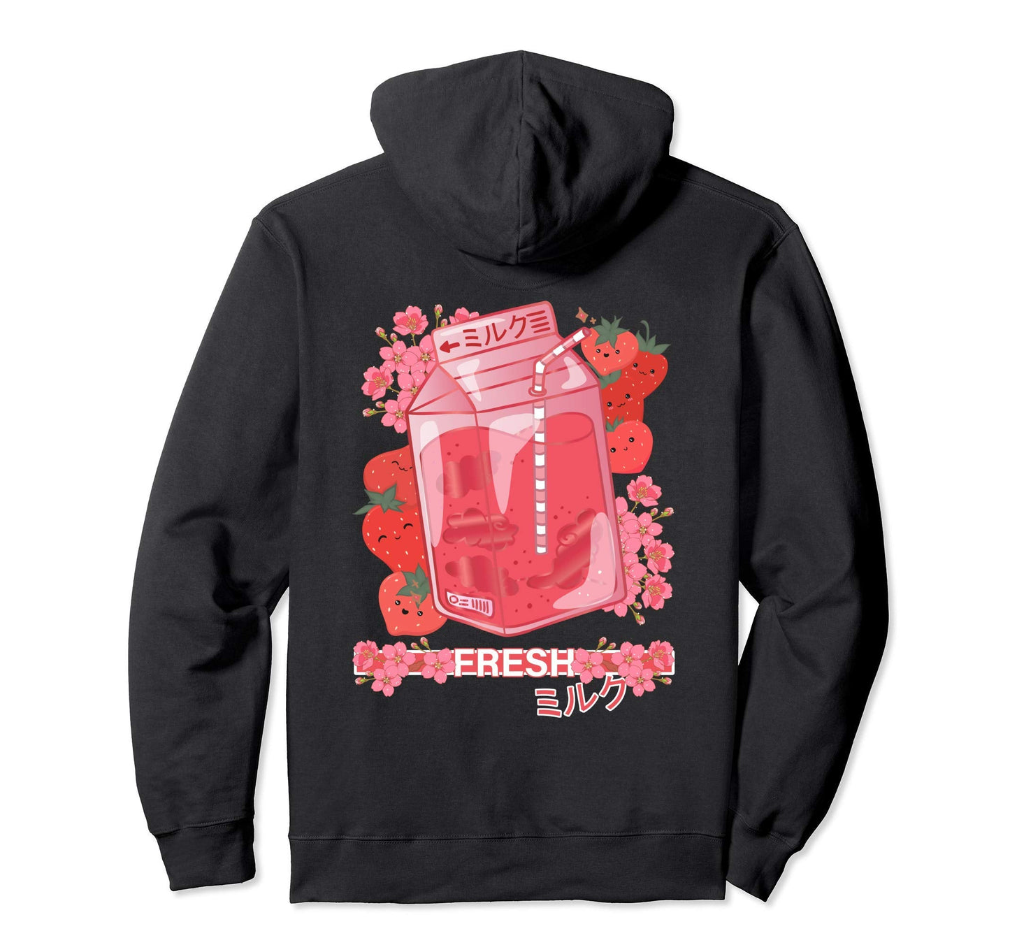 Fresh Japanese Milk 90S Japanese Otaku Hoodie - Minimalist Print Men Women