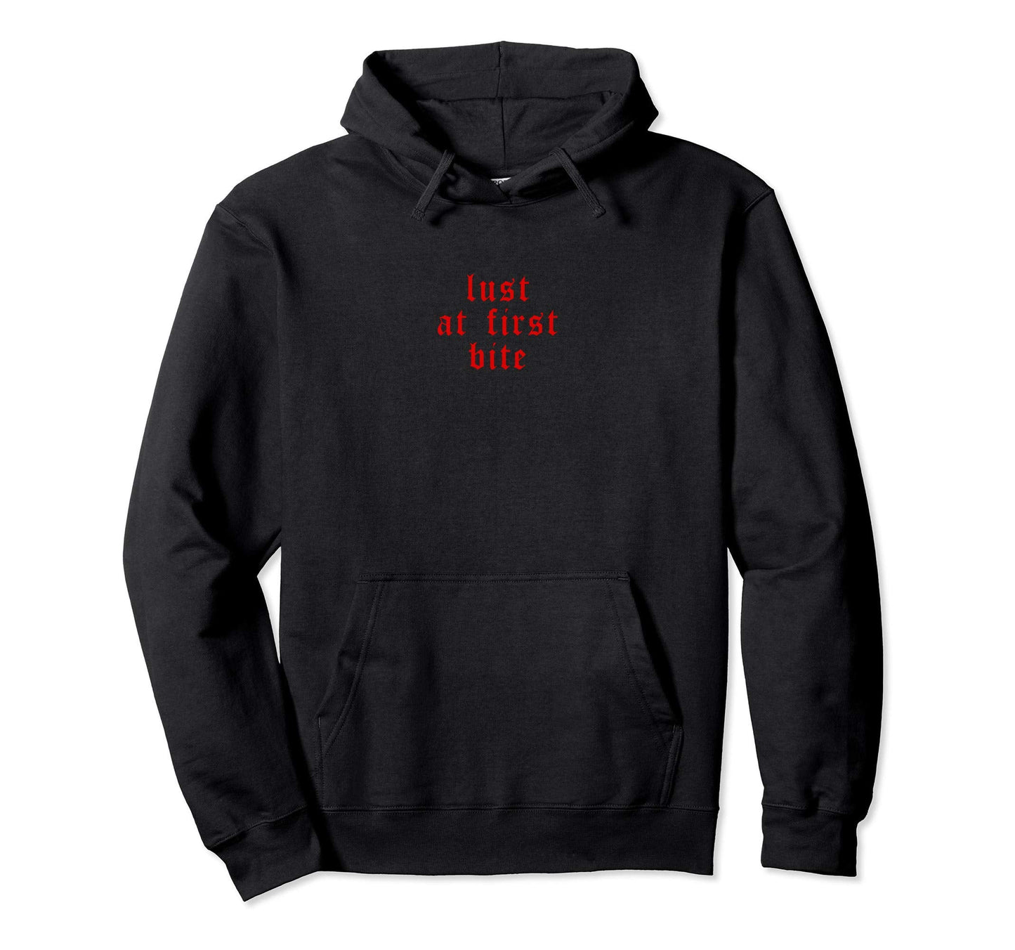 Lust First Bite Aesthetic Soft Grunge Hoodie - Minimalist Print for Adults