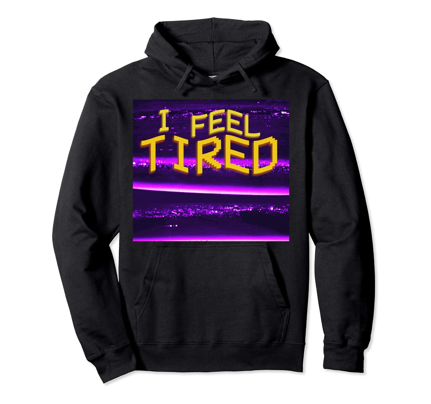 I Feel Tired Aesthetic Vaporwave Hoodie - Novelty Apparel for Adults