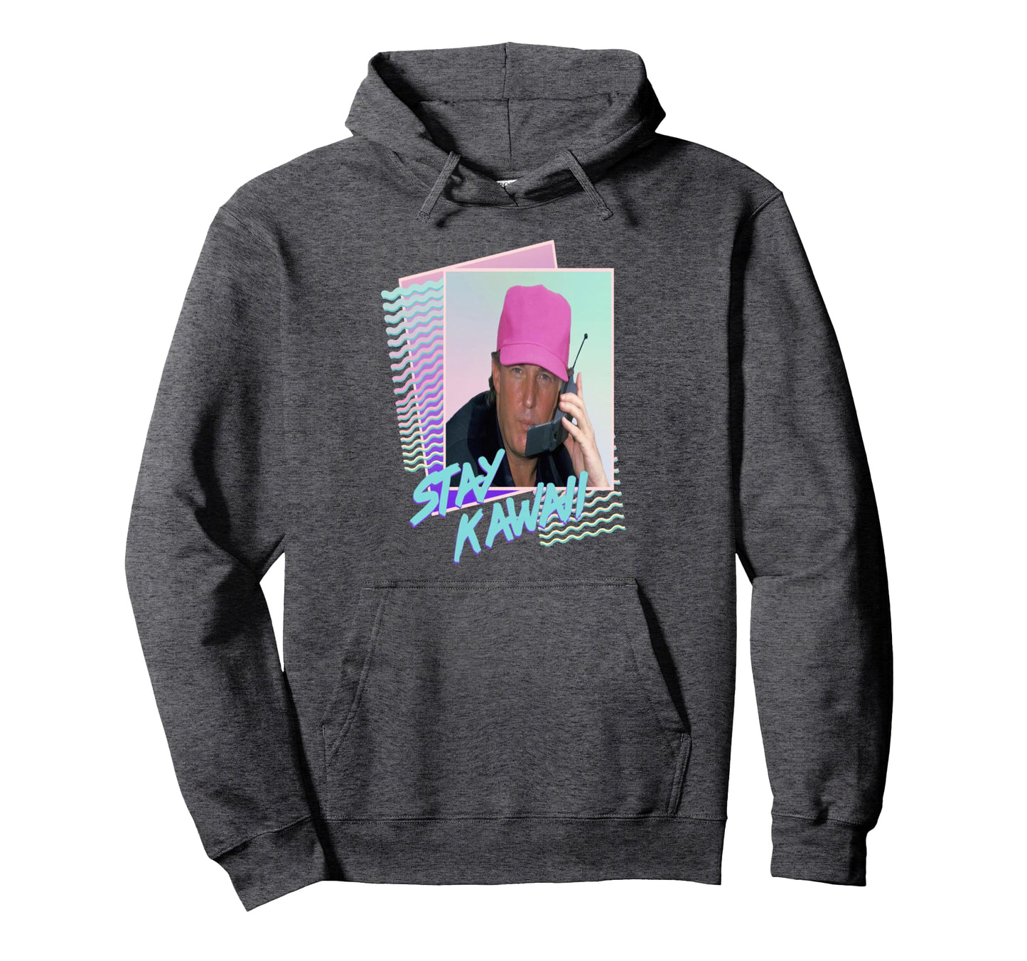 Trump Vaporwave Aesthetic Donald Hoodie - Fun Novelty Design Men Women