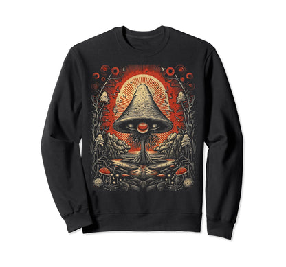 Grunge Mushroom Goth Fungi 73 Sweatshirt - Fun Novelty Design Men Women