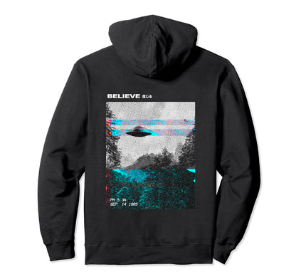 Ufo Vaporwave Aesthetic Japanese 80S Hoodie - Aesthetic Graphic for Adults