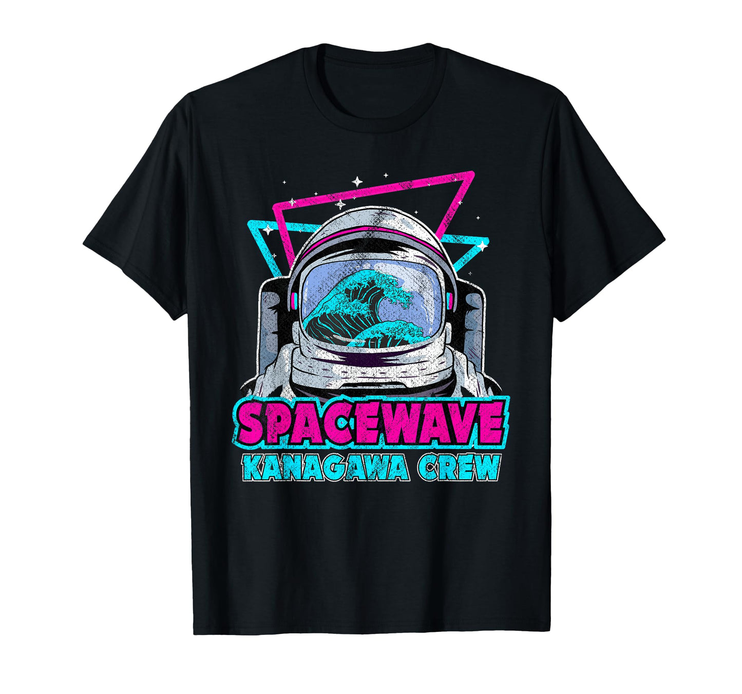 Spacewave Kanagawa Crew 90S Pastel T-Shirt - Fun Novelty Design for Adults