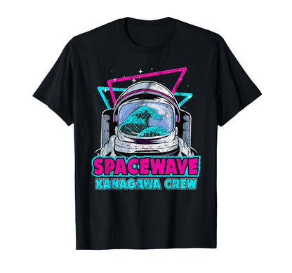 Spacewave Kanagawa Crew 90S Pastel T-Shirt - Fun Novelty Design for Adults