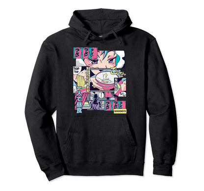 Ramen Japanese Vaporwave 90S Aesthetic Gift Hoodie - Graphic Print Unisex