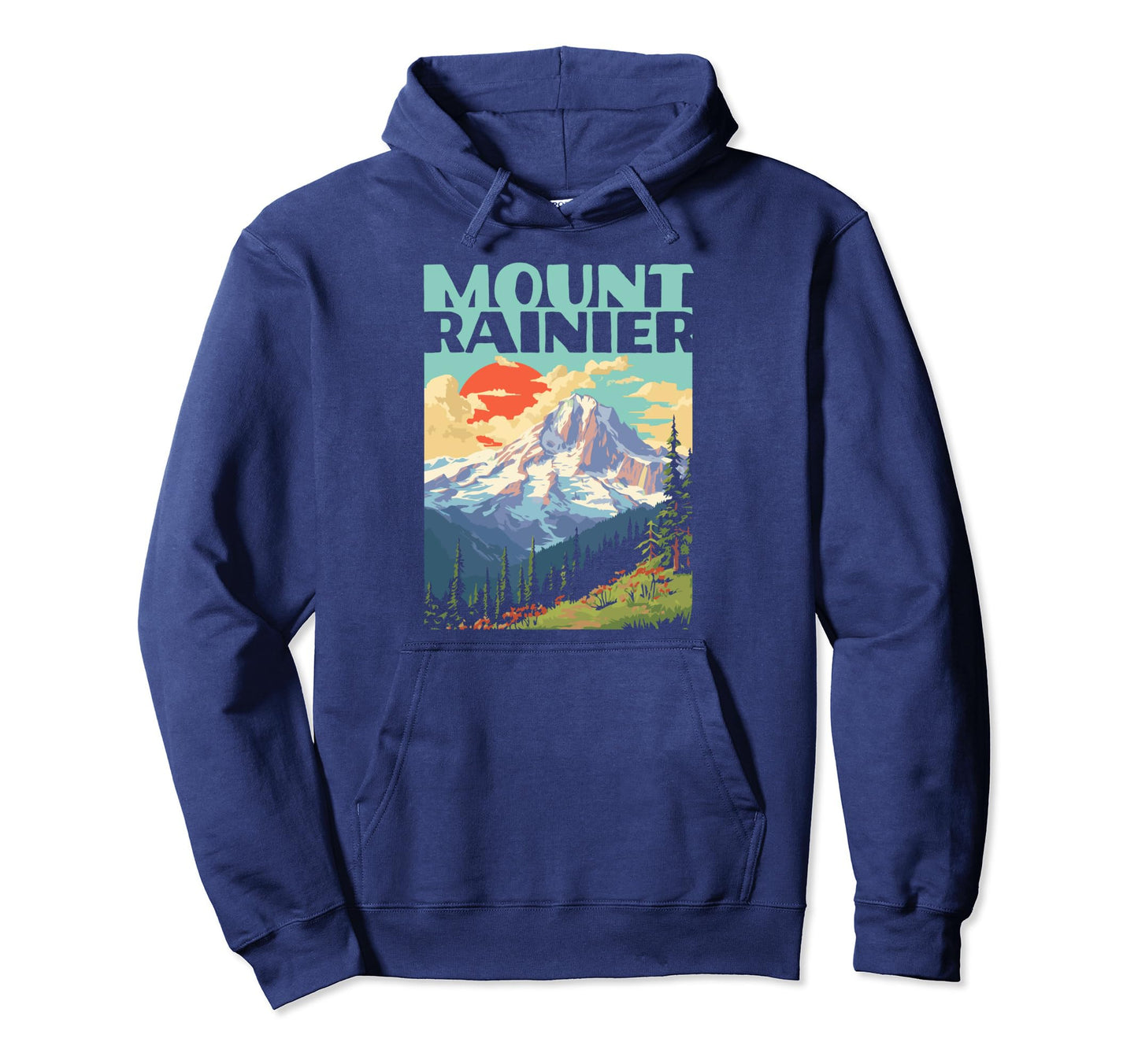 Mount Rainier National Park Hoodie - Custom Art Print Unisex