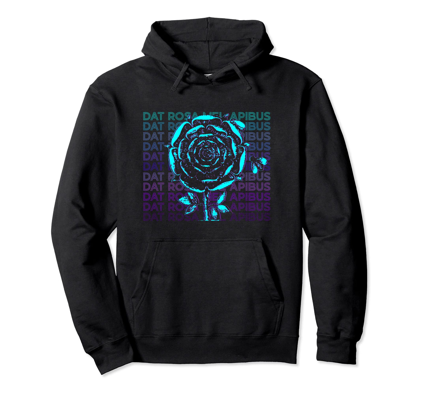 Dat Rosa Mel Apibus Rosicrucian Emblem Hoodie - Minimalist Print Unisex