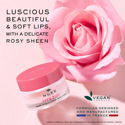 Nuxe Very Rose Lip Balm - Natural Nourishing Rose Oil Moisturizer for Dry Lips