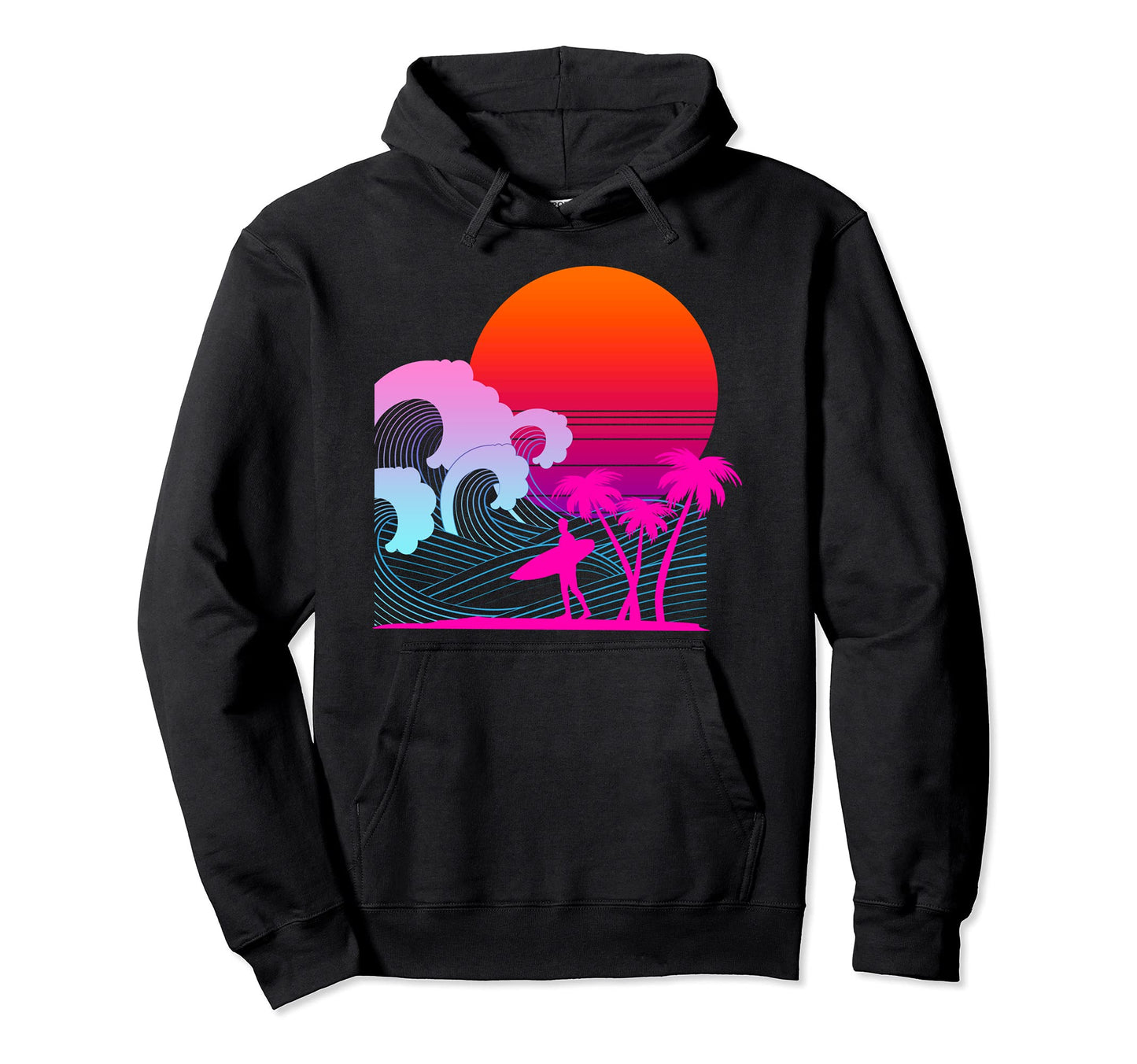 Vaporwave Aesthetic Japanese Wave Hoodie - Fun Novelty Design Men Women