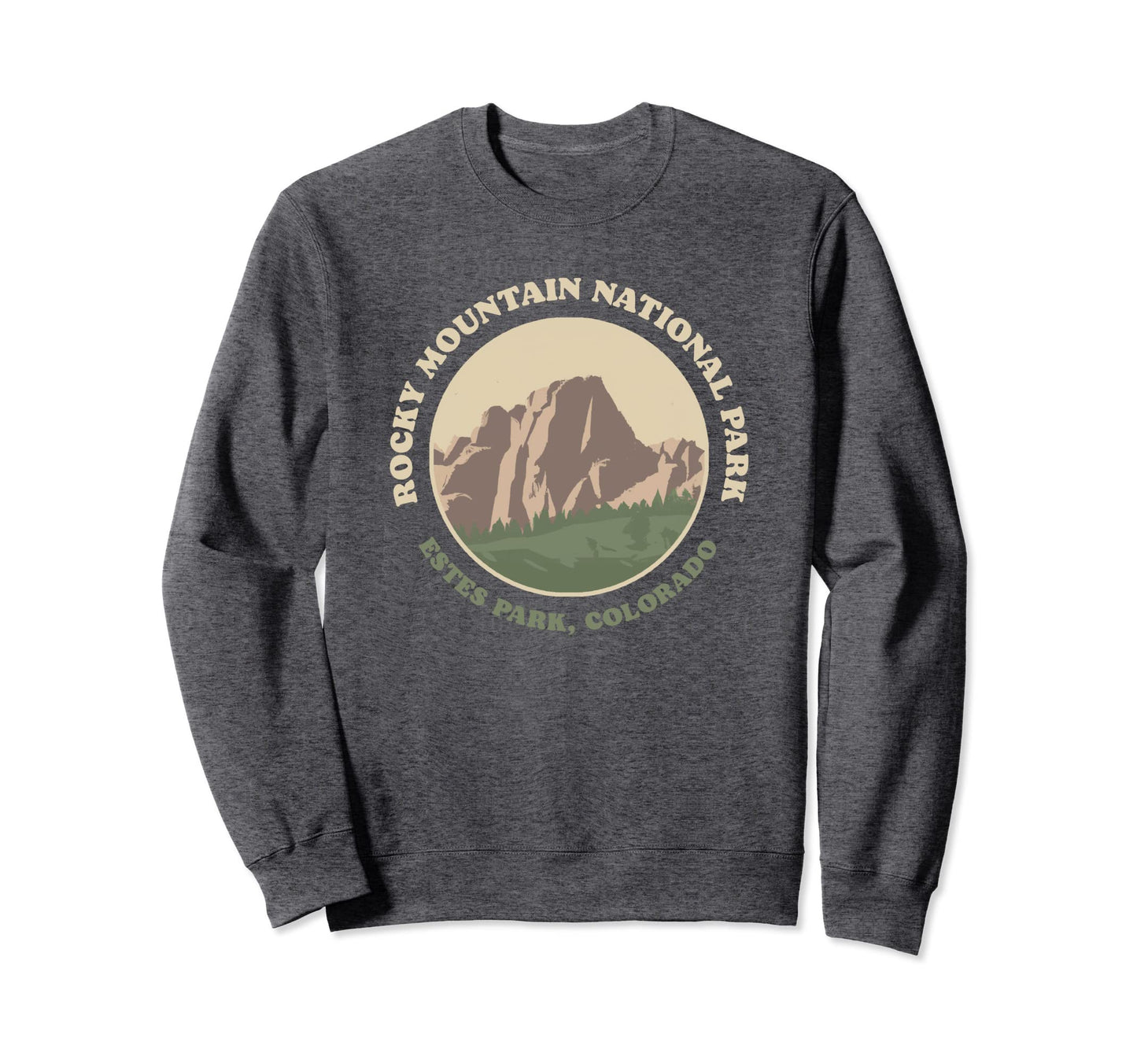 Rocky Mountain National Park Badge Sweatshirt - Custom Art Print Unisex